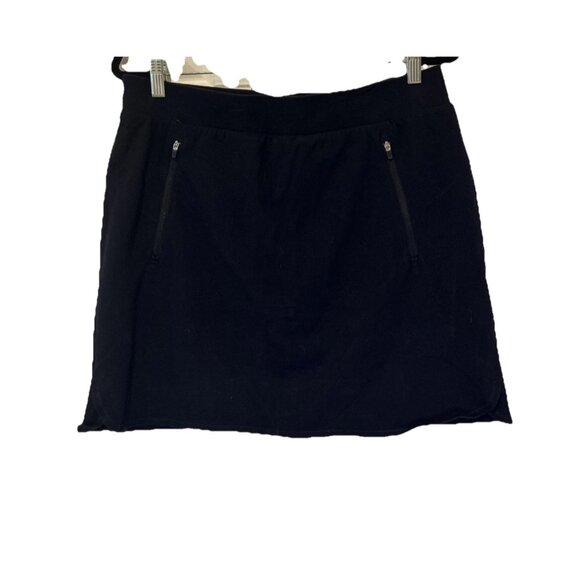 T by Talbots Womens Skort L Navy Blue Athleisure Zip Pockets Golf Pickleball - Picture 2 of 9